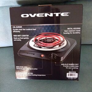 ELECTRIC COOKTOP Stainless Steel Coil By OVENTE 6" PLATE